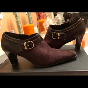 Brown Suede Booties. New no tags. Price firm